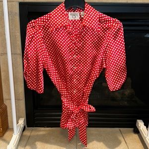 Vintage Cervelle Polkadot Top